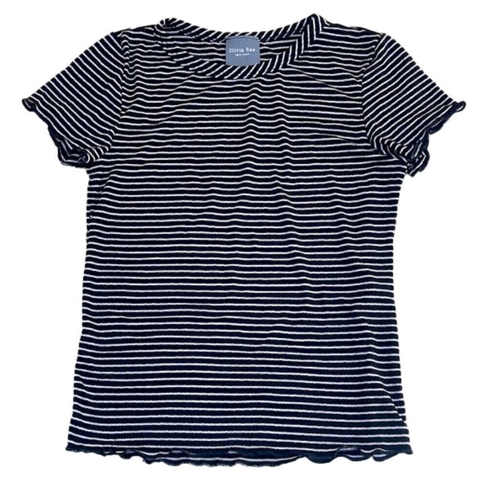 ❤️ 🆕 OLIVIA RAE Striped Crewneck Top Size S